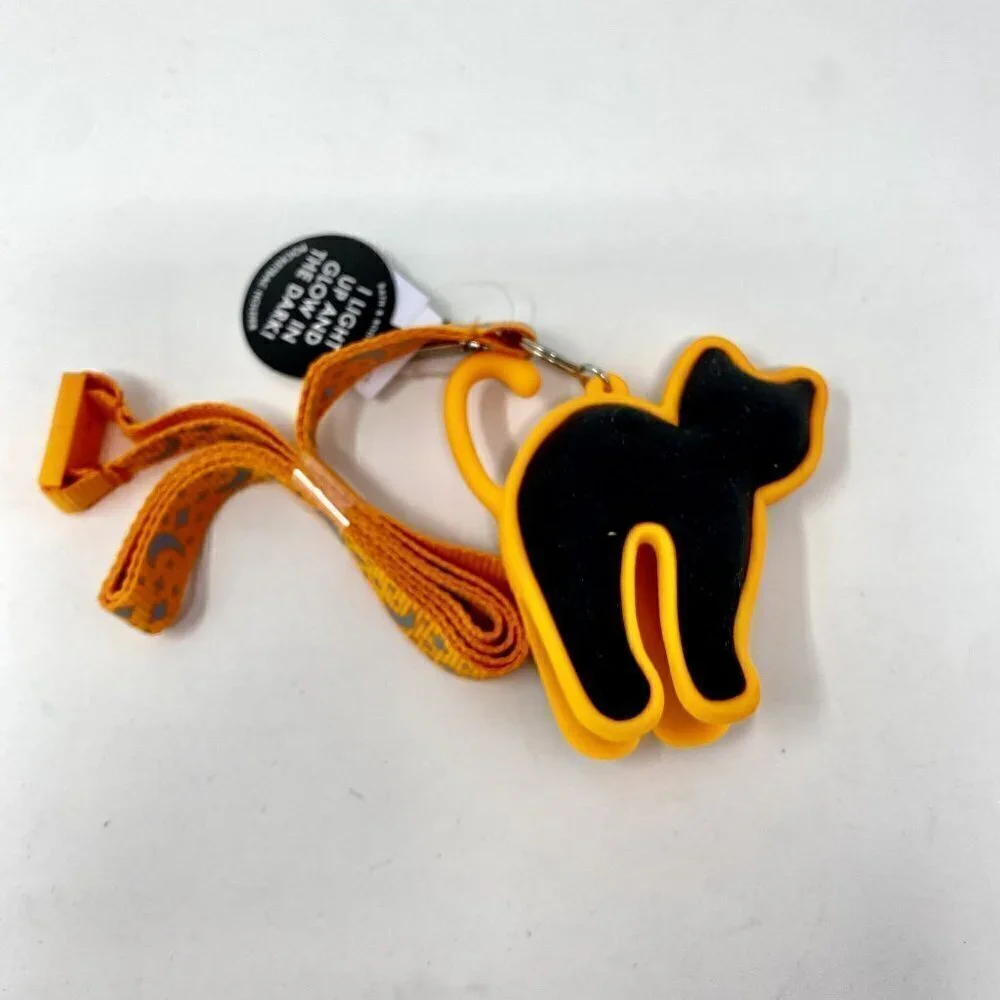 Bath & Body Works LED Spooky Cat Lanyard Glow in the Dark Trick or Treat